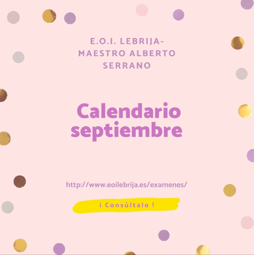 Publicado calendario exámenes septiembre